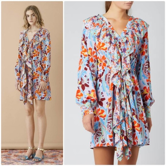 Stine Goya Dresses & Skirts - STINE GOYA Skylar Silk Daffodil Floral Printed Dress